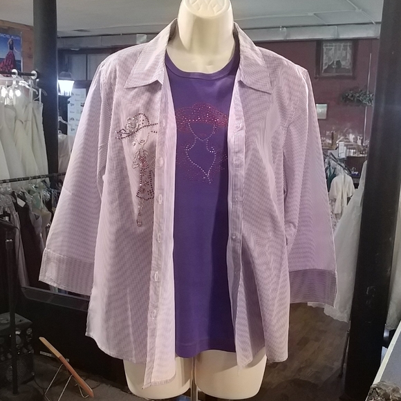 Casual Kiss 2 piece blouse and top - Picture 4 of 9